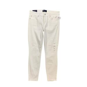 Gap Jeans Womens 6/28 White Denim Legging Skimmer Super Skinny Stretch Zip Fly